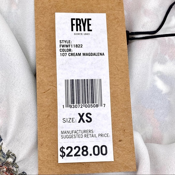 NWT Frye Cream Floral Magdalena Circle Skirt, XS - Picture 14 of 15